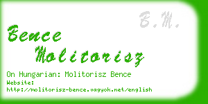 bence molitorisz business card